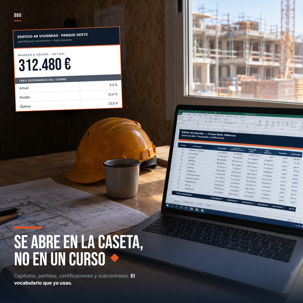 Pack Excel DDO — El control económico de tu obra, resuelto