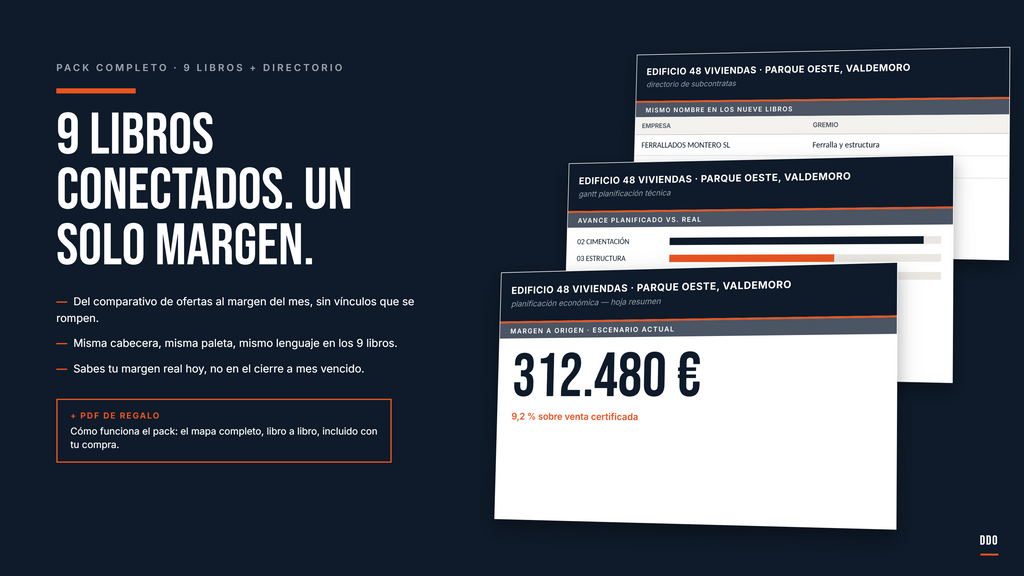 Pack Excel DDO — El control económico de tu obra, resuelto